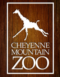 Cheyenne Mountain Zoo's logo featuring a running giraffe